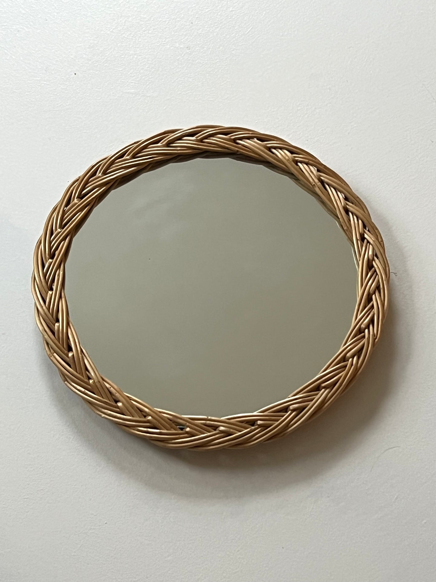 Mid Century French Rattan Mirror