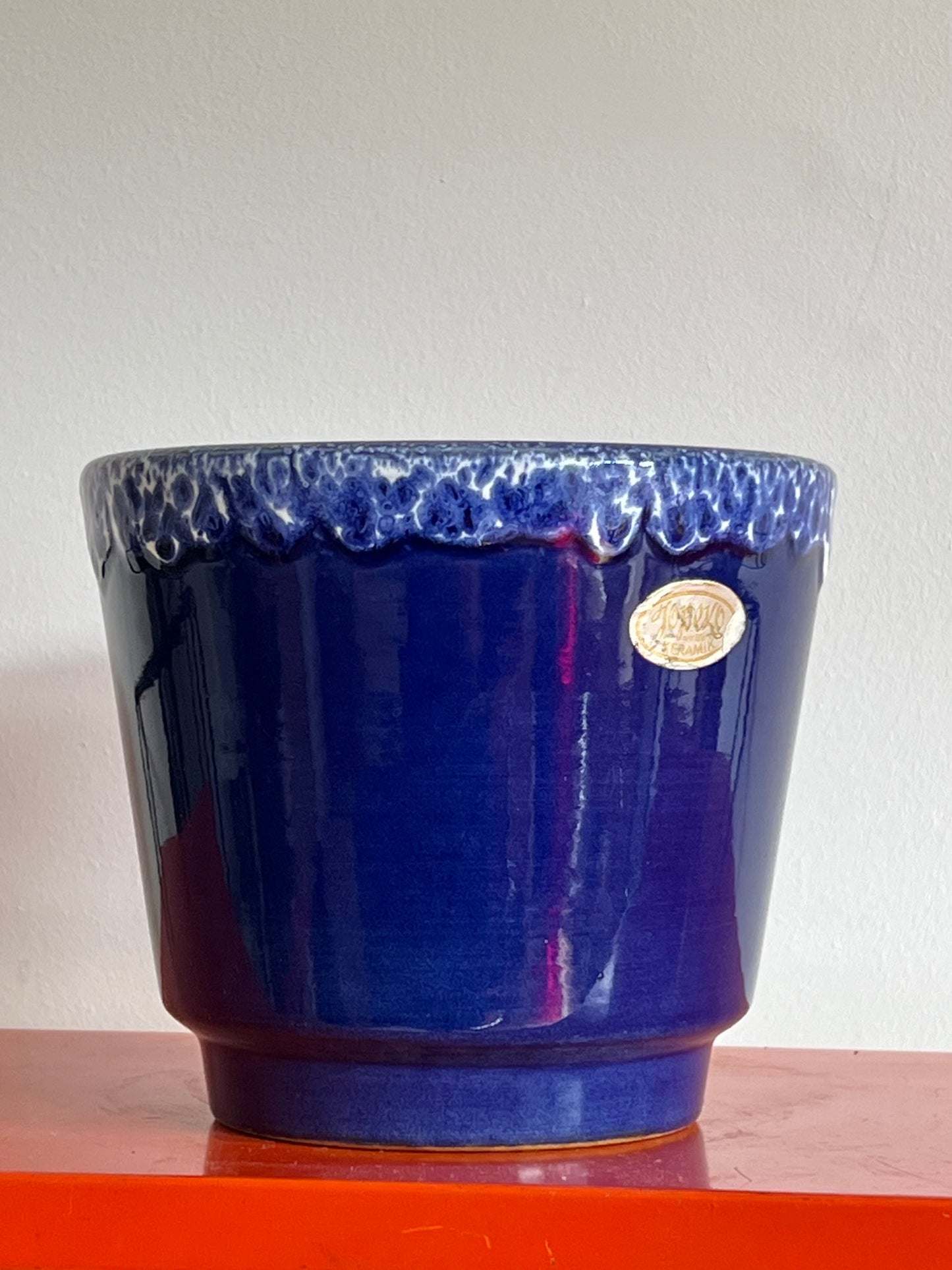 Vintage Mid Century West German Plant Pot Fat Lava Planter