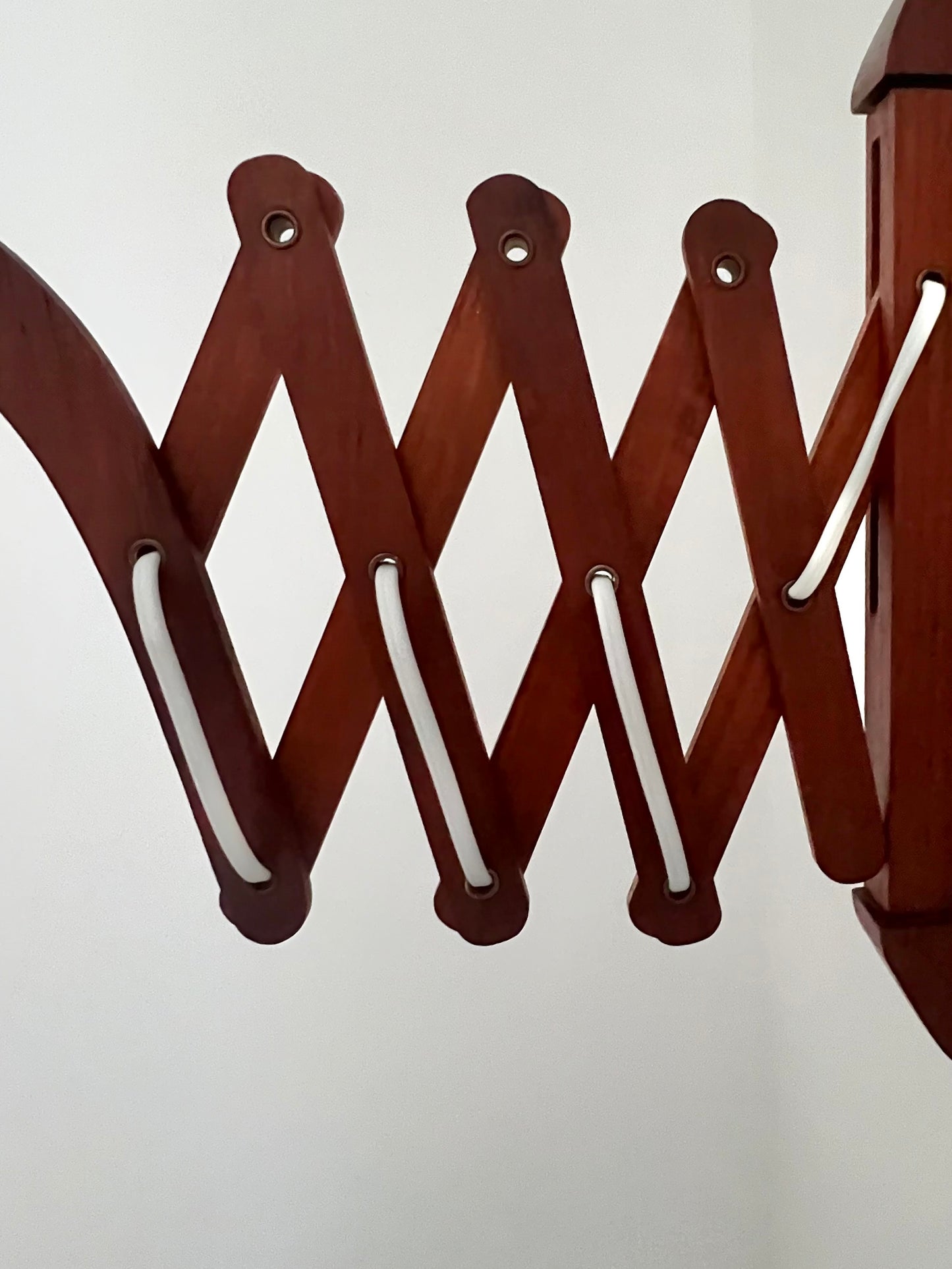 Mid Century Teak Scissor Wall Lamp