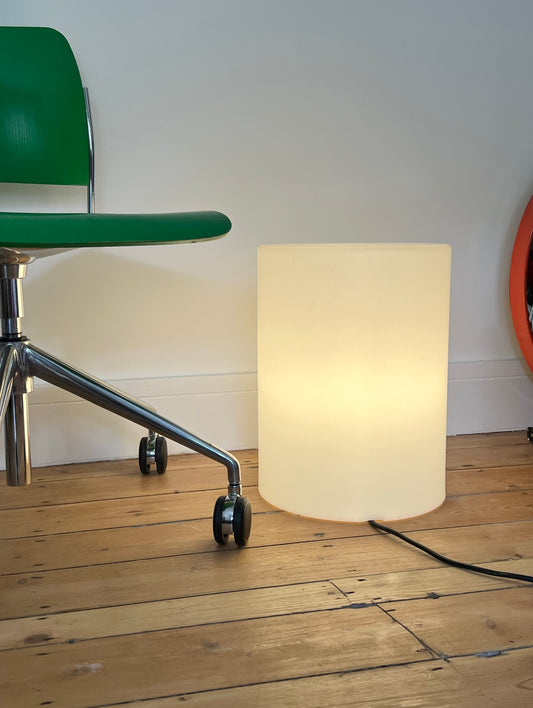 Mid Century Drum Cylinder Side Table Floor Lamp
