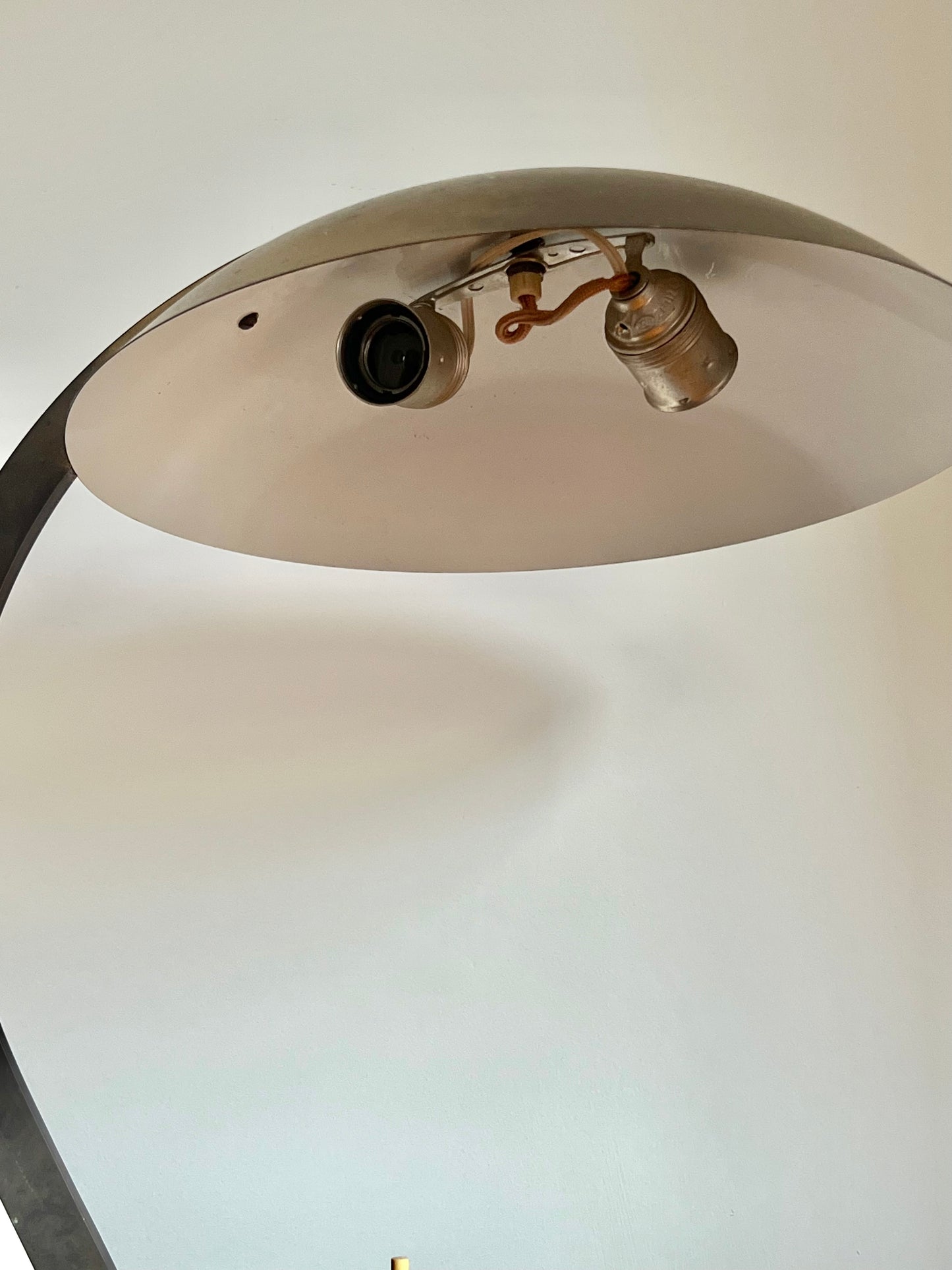 Vintage Art Deco Bauhaus Hillebrand Brass Table Lamp