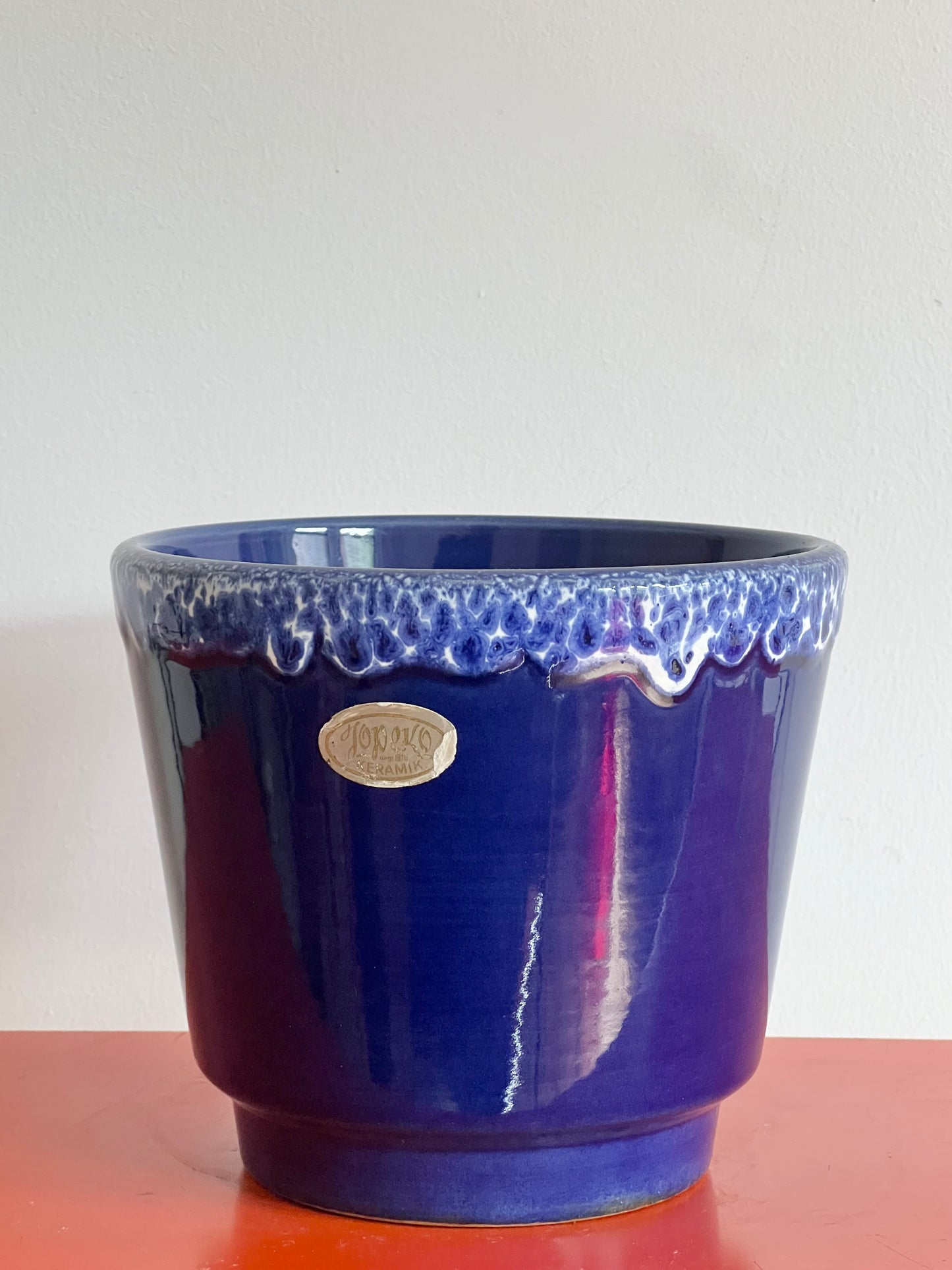 Vintage Mid Century West German Plant Pot Fat Lava Planter