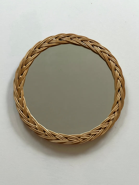 Mid Century French Rattan Mirror