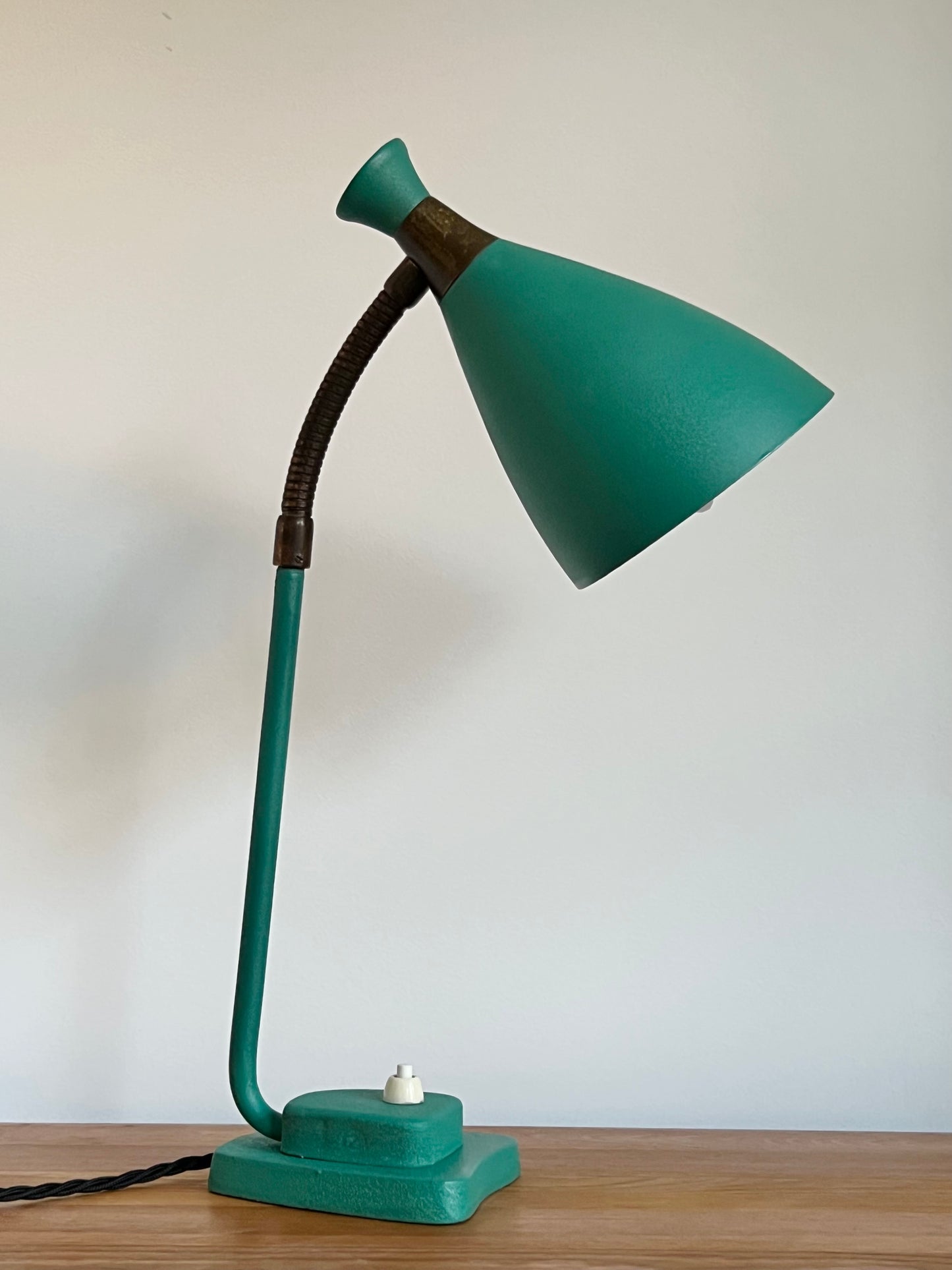 Mid century Turquoise Diabolo Desk Lamp