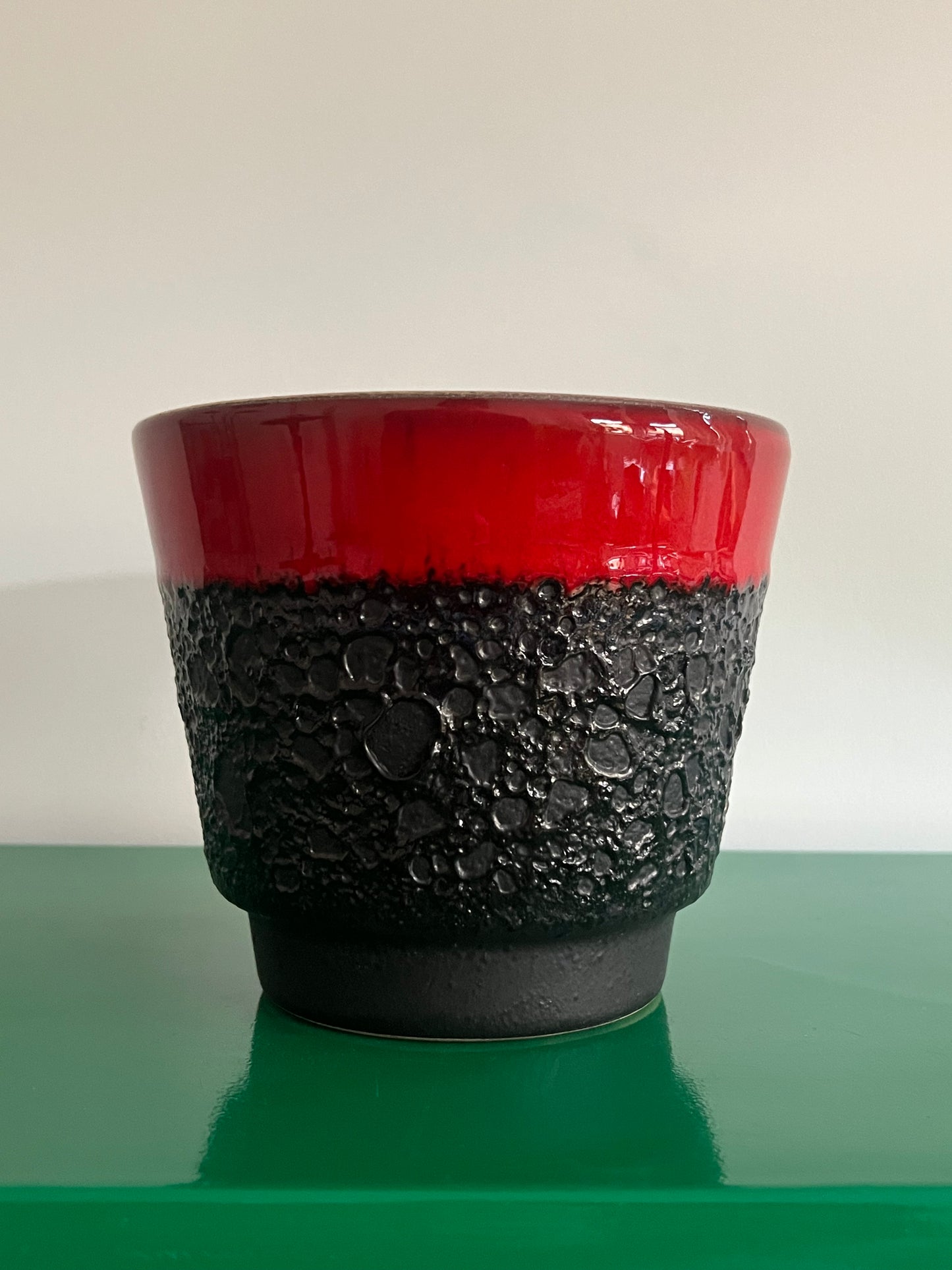 Vintage Mid Century West German Fat Lava Plant Pot