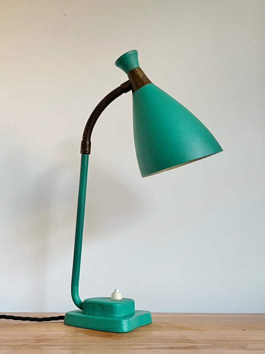 Mid century Turquoise Diabolo Desk Lamp