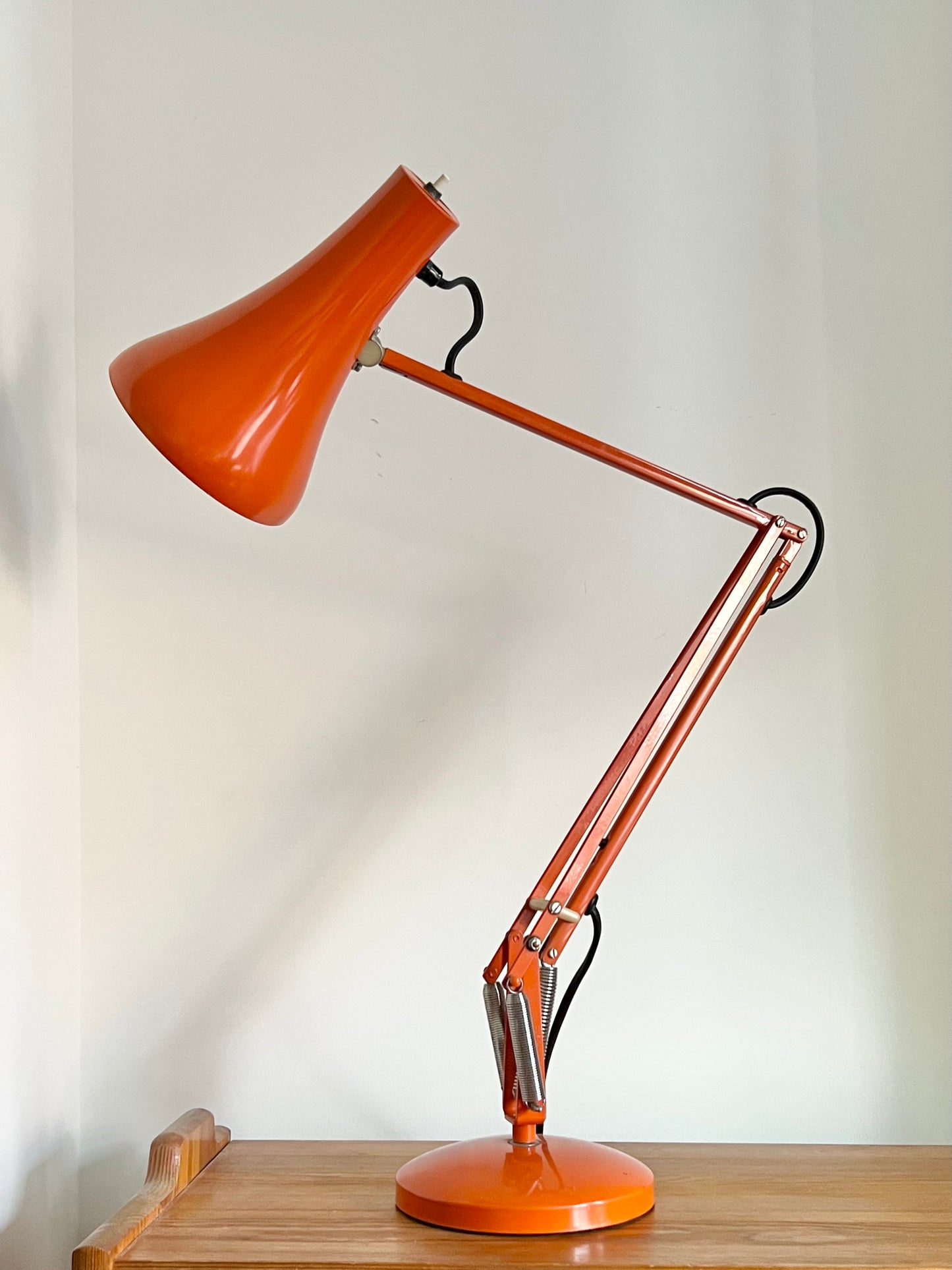 Vintage Herbert Terry Anglepoise 90 Orange Desk Lamp