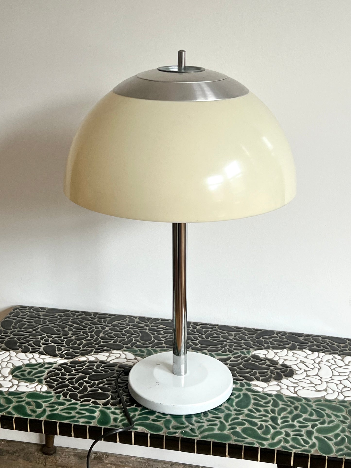 Vintage Mid Century Large Mushroom Table Lamp