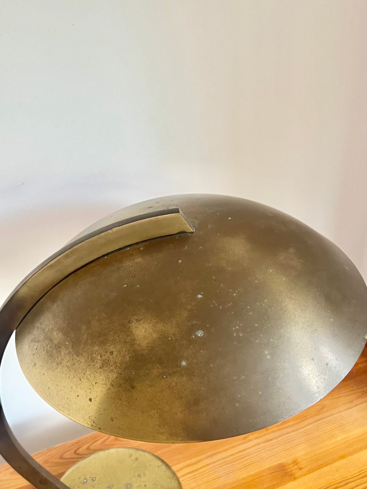Vintage Art Deco Bauhaus Hillebrand Brass Table Lamp