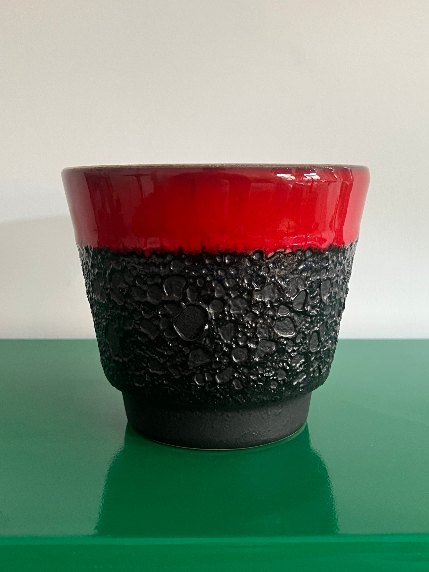 Vintage Mid Century West German Fat Lava Plant Pot