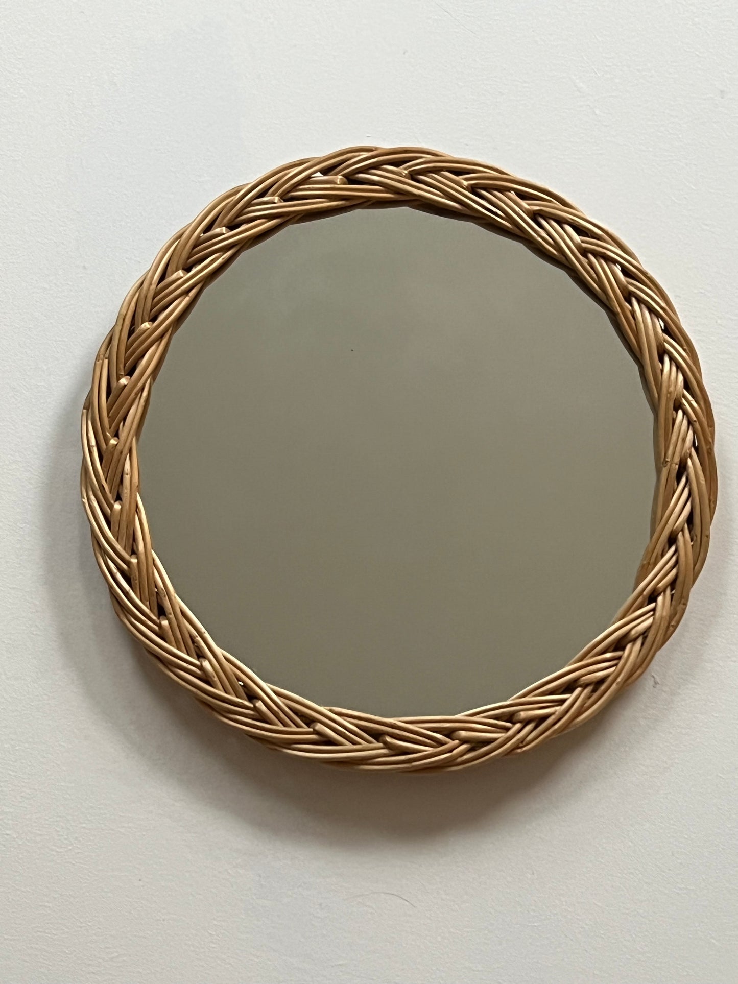 Mid Century French Rattan Mirror