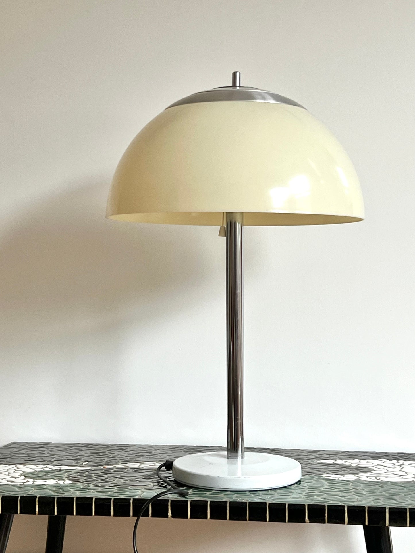 Vintage Mid Century Large Mushroom Table Lamp