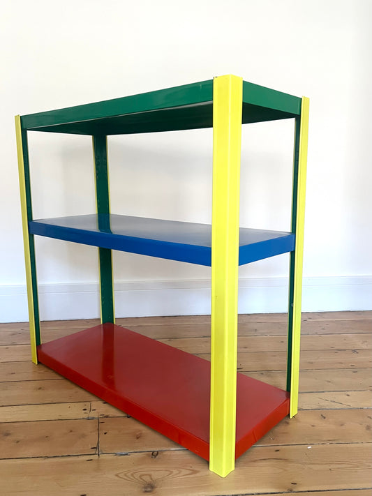 Post Modern Memphis Style Floor Standing Shelving Unit