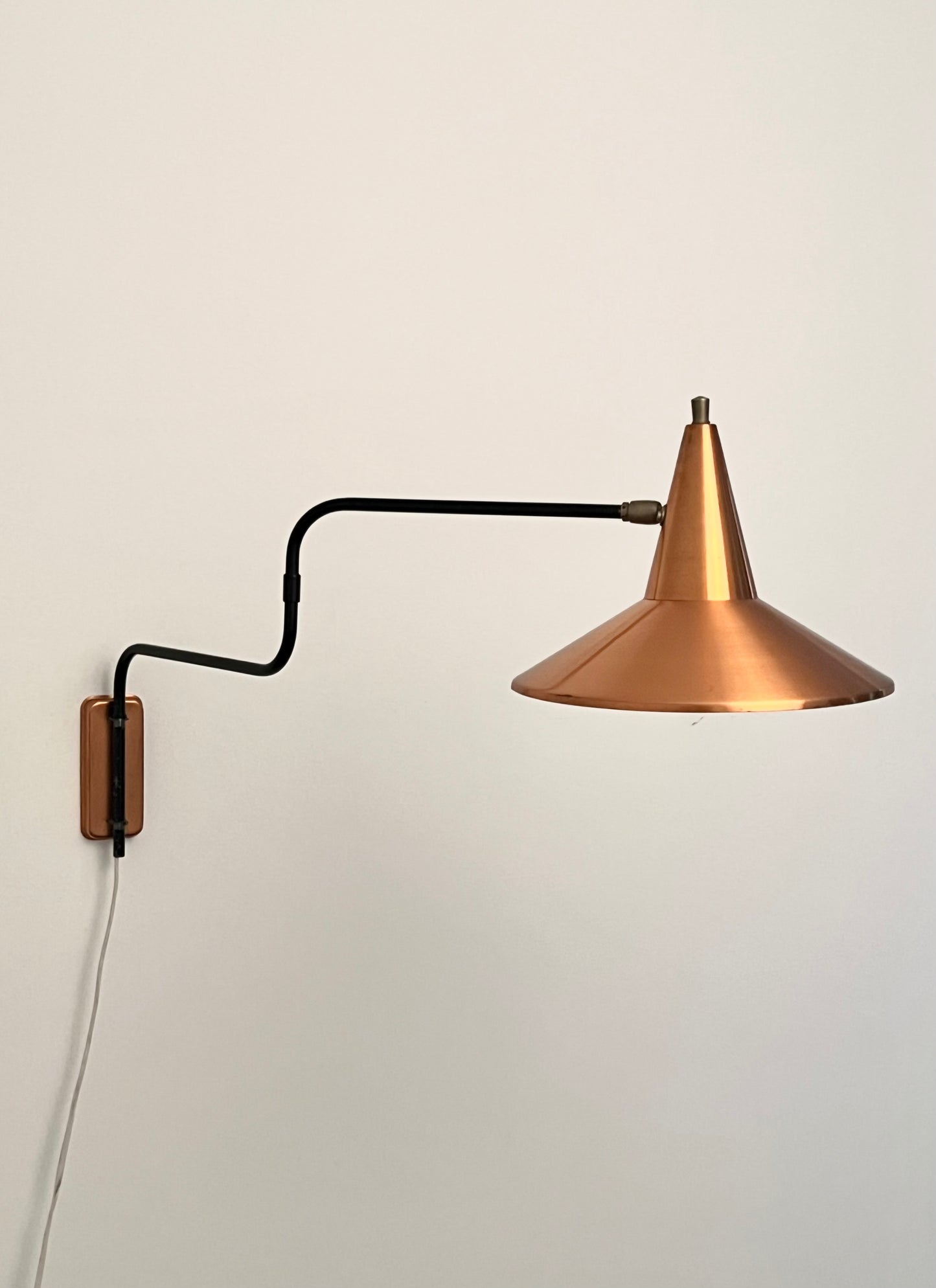 Mid Century Modern Extendable Swing Arm Wall Lamp