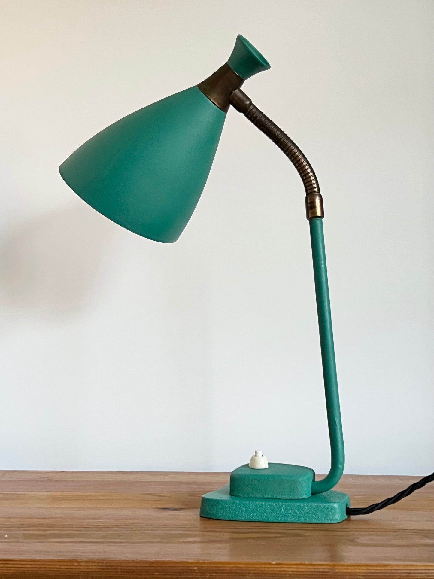 Mid century Turquoise Diabolo Desk Lamp