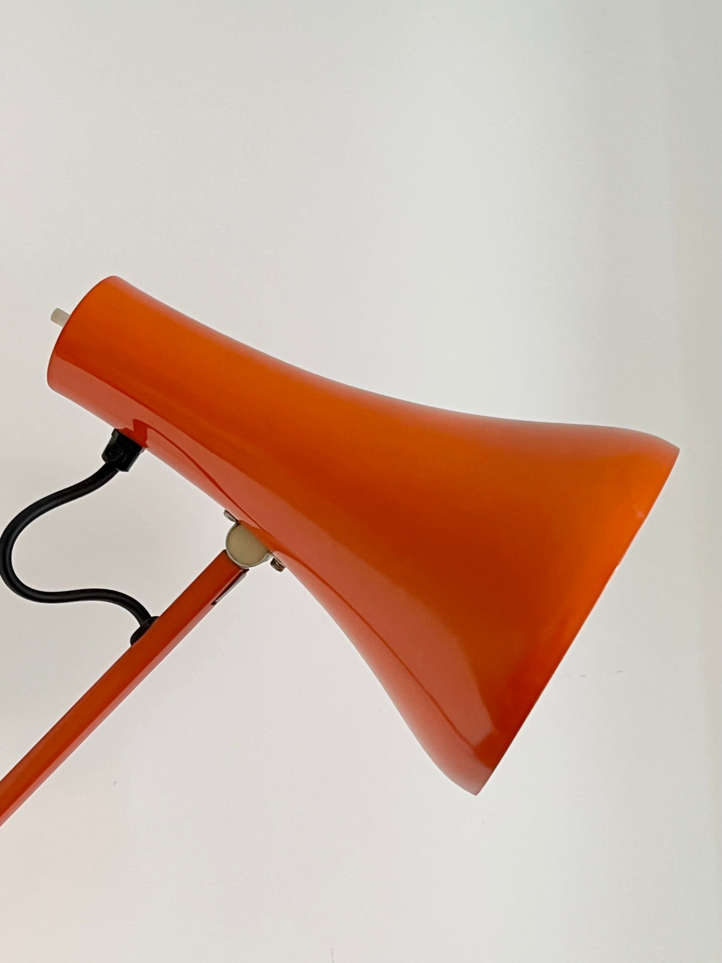 Vintage Herbert Terry Anglepoise 90 Orange Desk Lamp