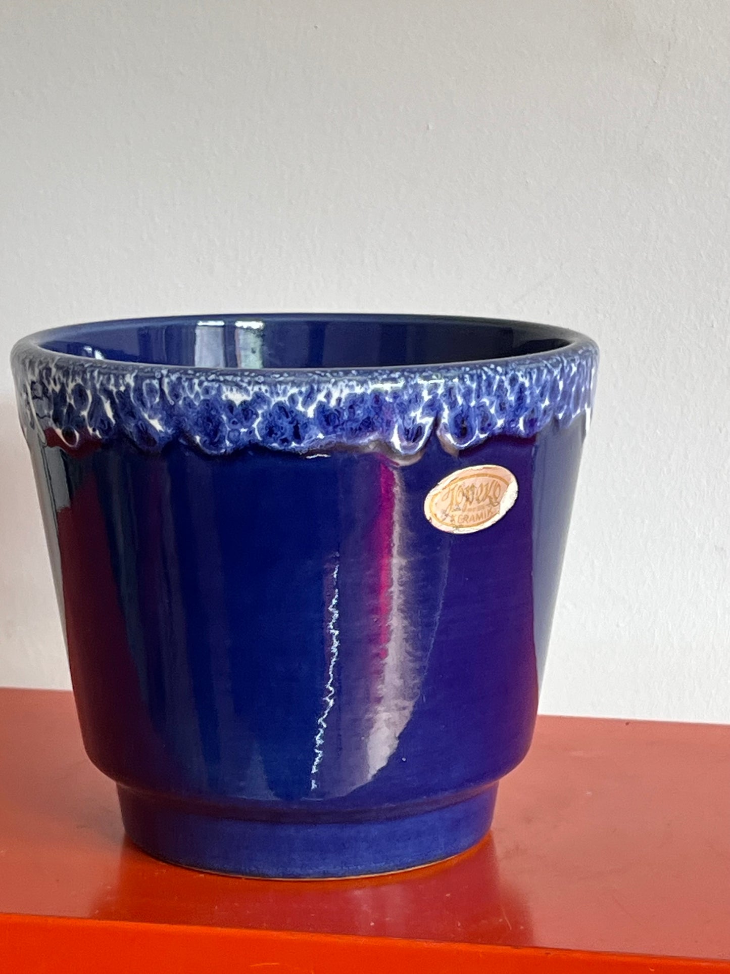 Vintage Mid Century West German Plant Pot Fat Lava Planter