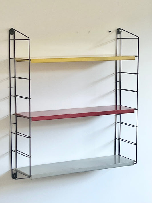 Vintage Original Mid Century Dutch String Shelving Unit