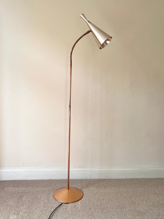 Vintage Mid Century Copper Maclamp Floorlamp by G A Scott