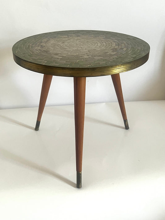 Vintage Mid Century Mosaic Tiled Plant table, Plant stand