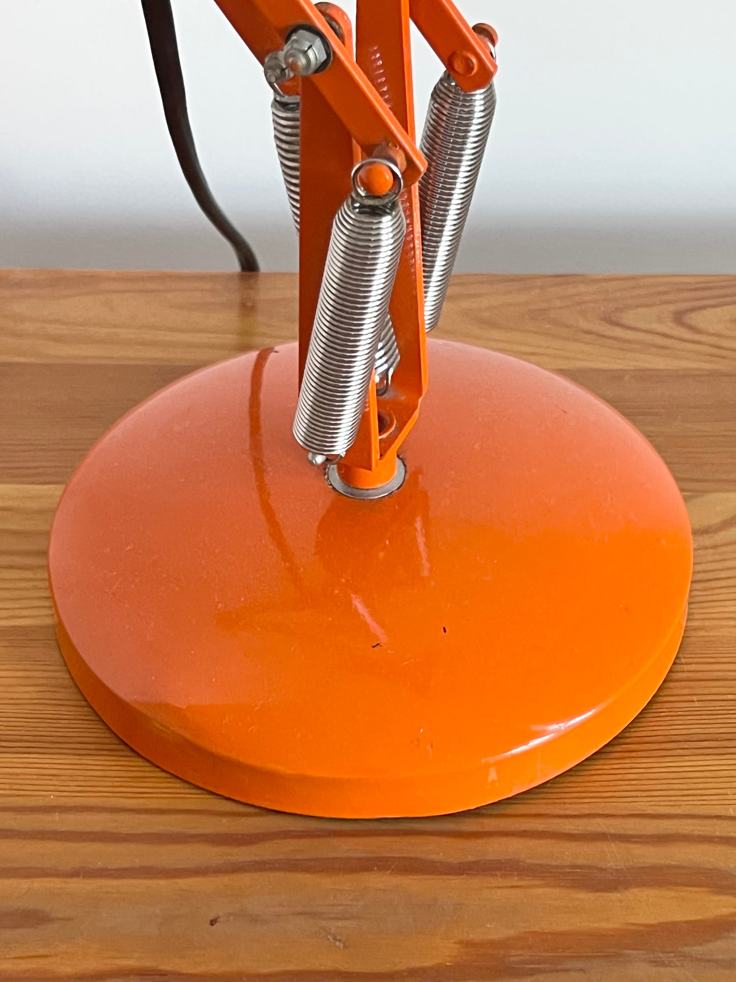 Vintage Herbert Terry Anglepoise 90 Orange Desk Lamp