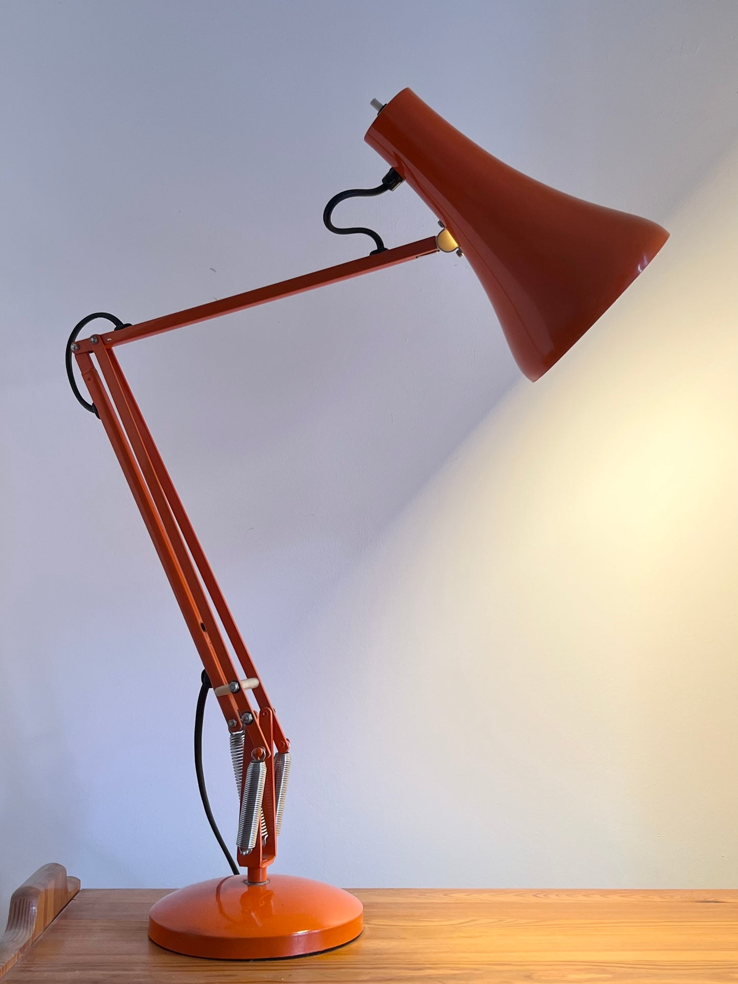 Vintage Herbert Terry Anglepoise 90 Orange Desk Lamp