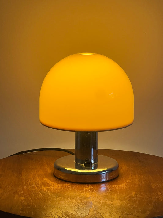 Mid Century Chrome Mushroom Lamp