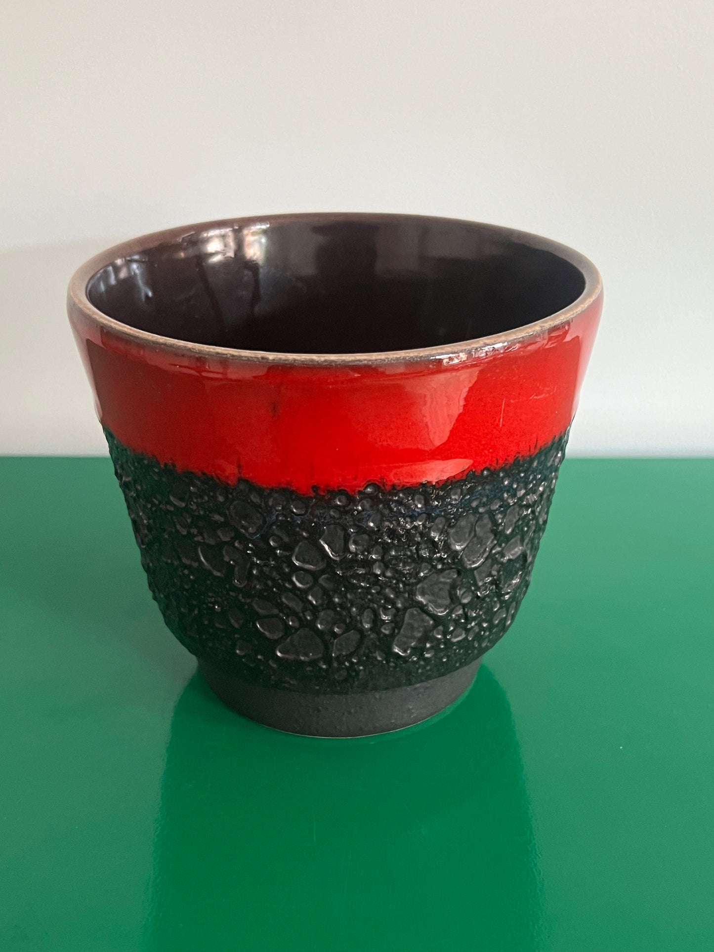 Vintage Mid Century West German Fat Lava Plant Pot