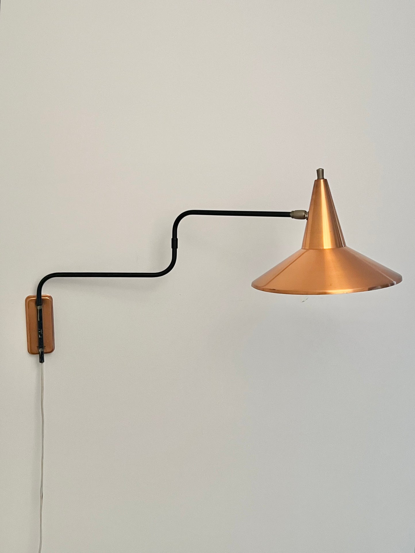 Mid Century Modern Extendable Swing Arm Wall Lamp
