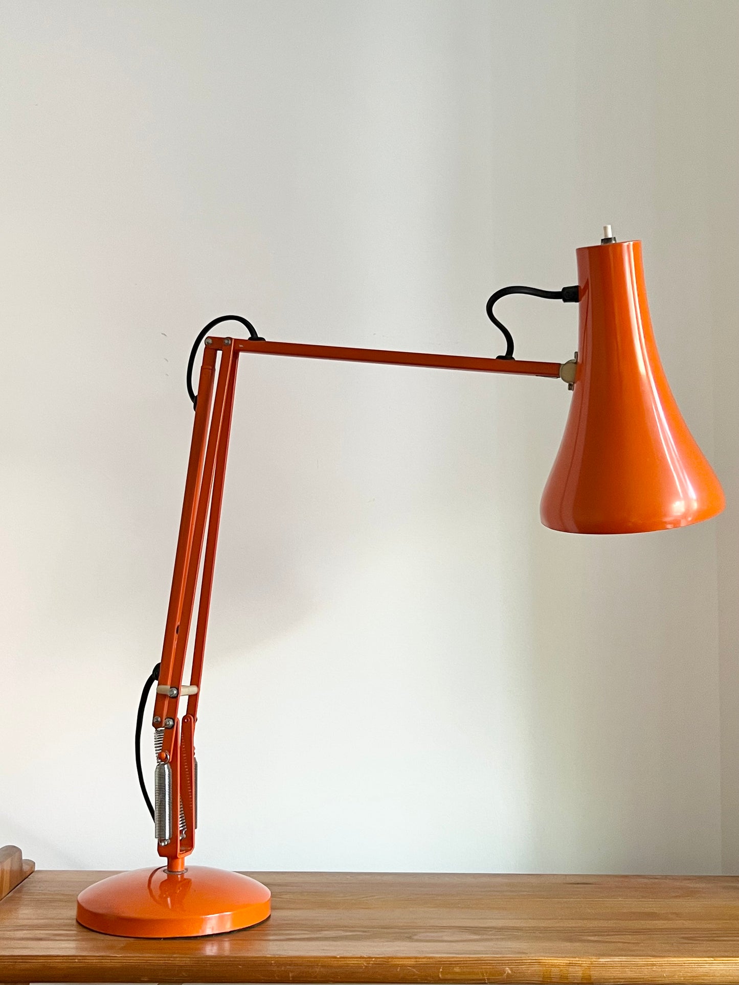 Vintage Herbert Terry Anglepoise 90 Orange Desk Lamp