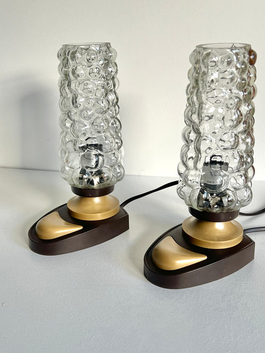 Mid Century Space Age Pair of Bedside Lamps