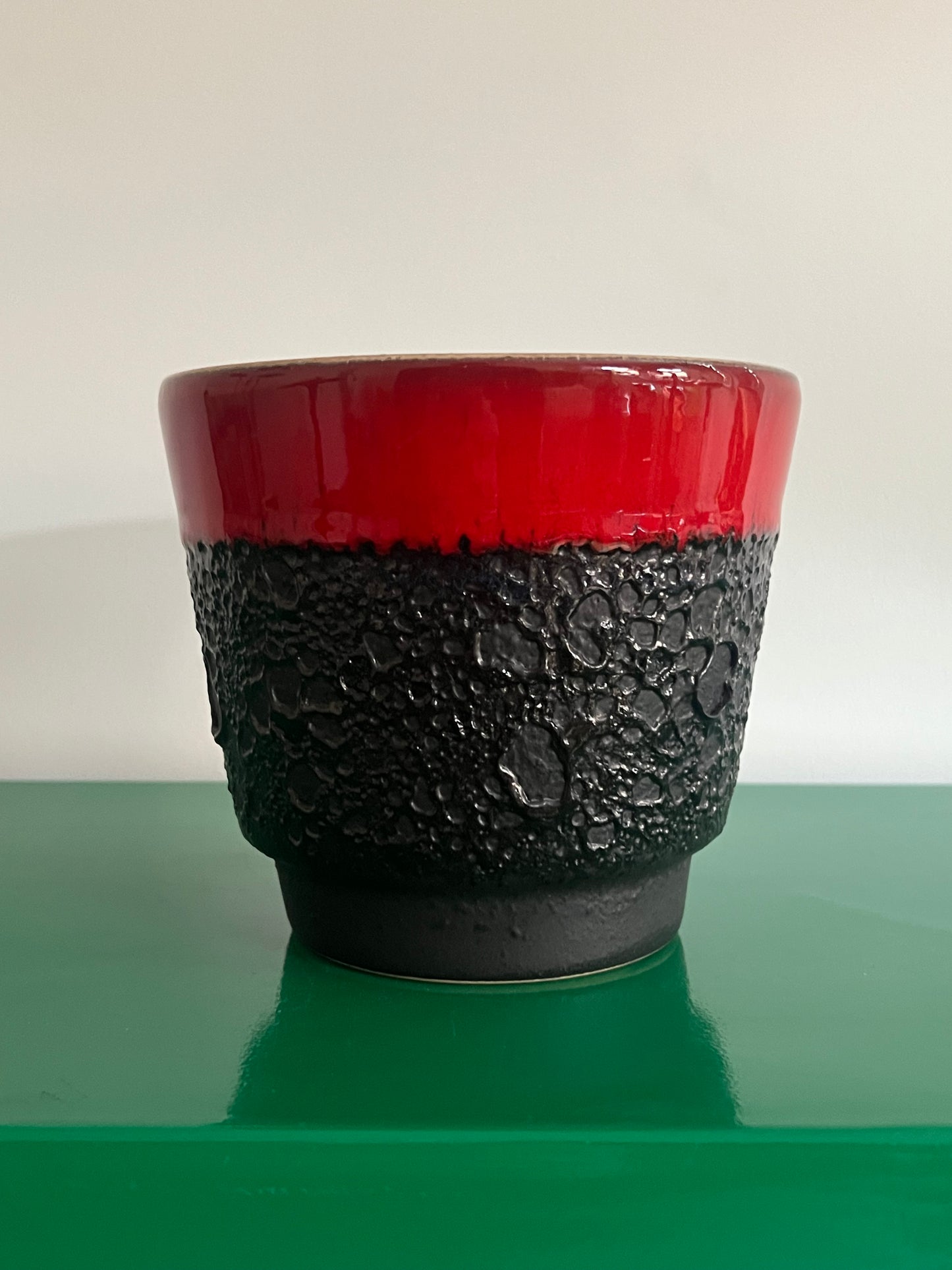 Vintage Mid Century West German Fat Lava Plant Pot