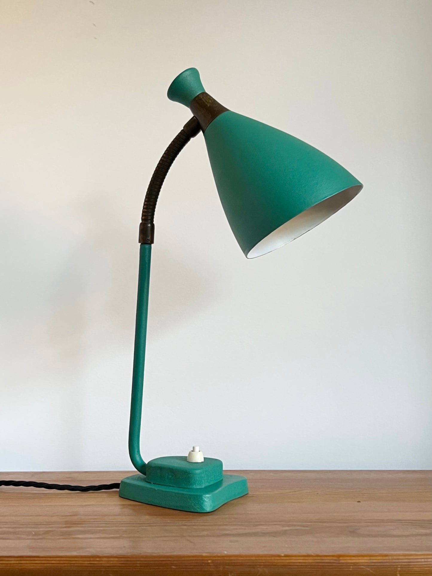 Mid century Turquoise Diabolo Desk Lamp
