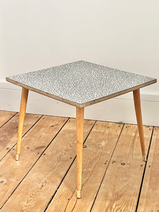 Vintage Mid Century Patterned Side Table/Plant stand