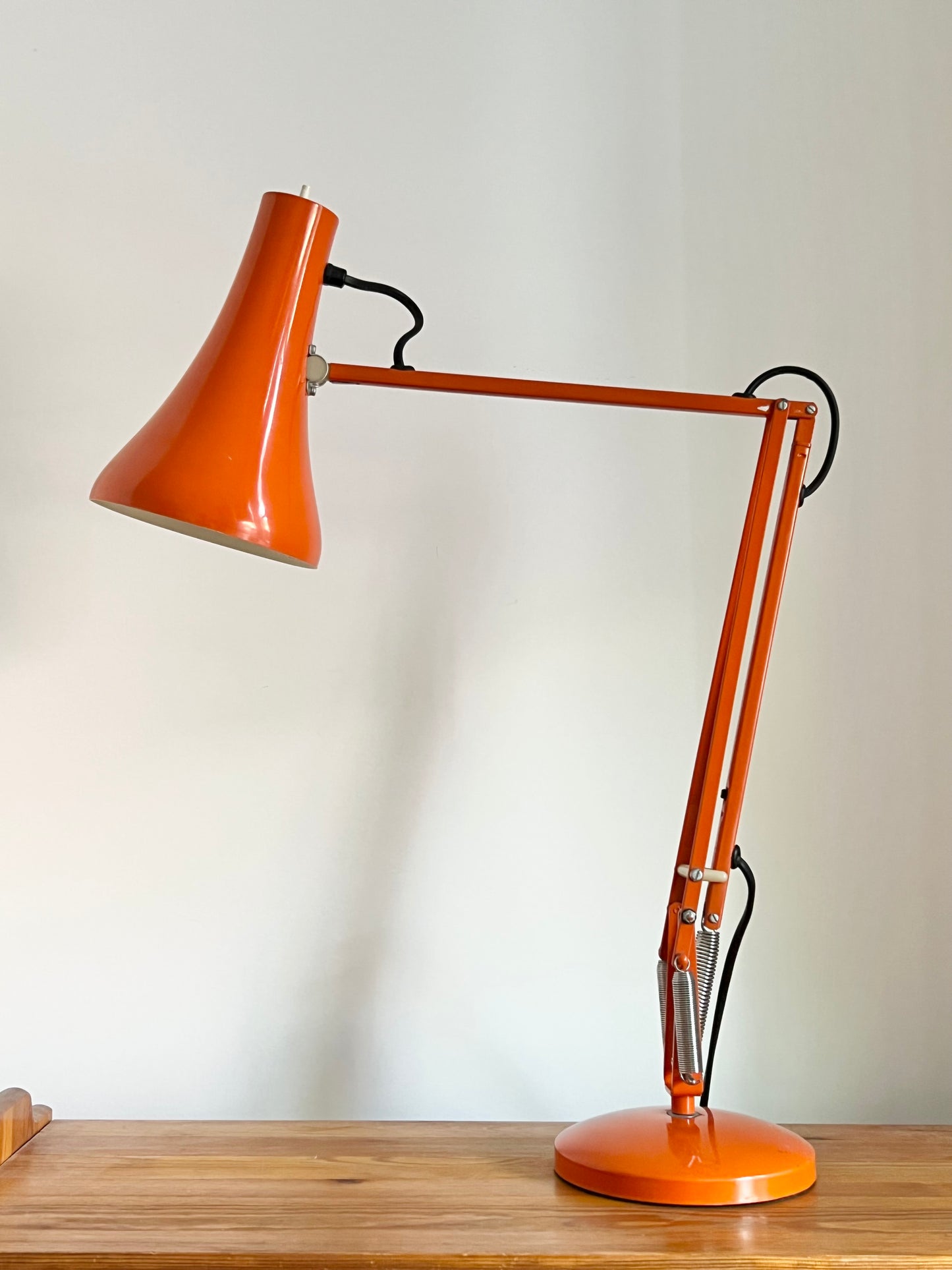 Vintage Herbert Terry Anglepoise 90 Orange Desk Lamp