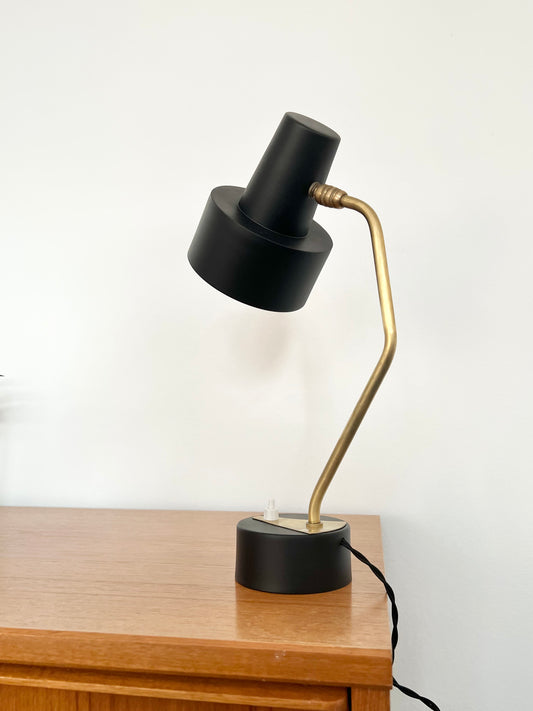 Mid Century Modern Black & Brass Disderot Desk Lamp