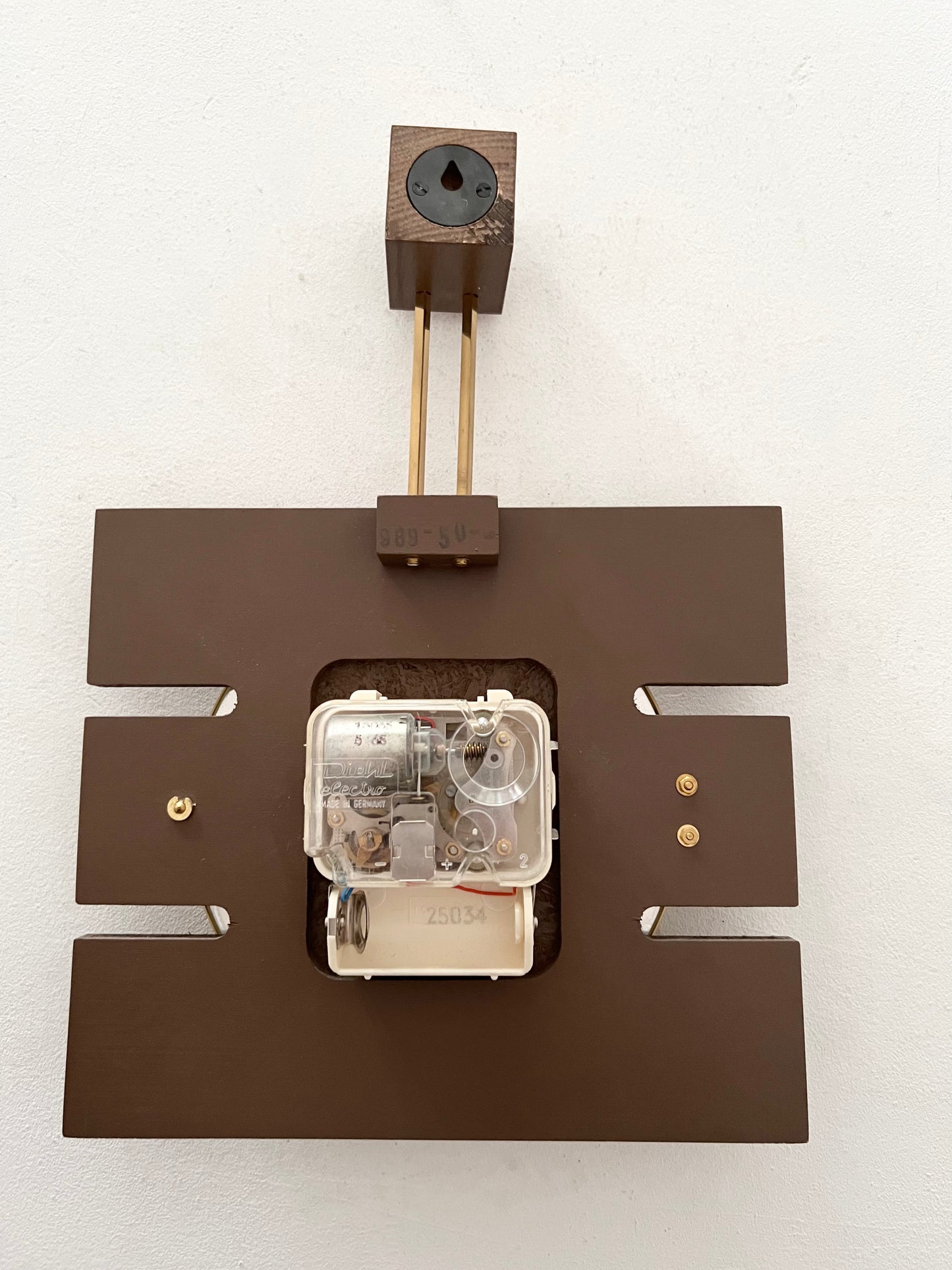 Teak & Brass Wall Clock