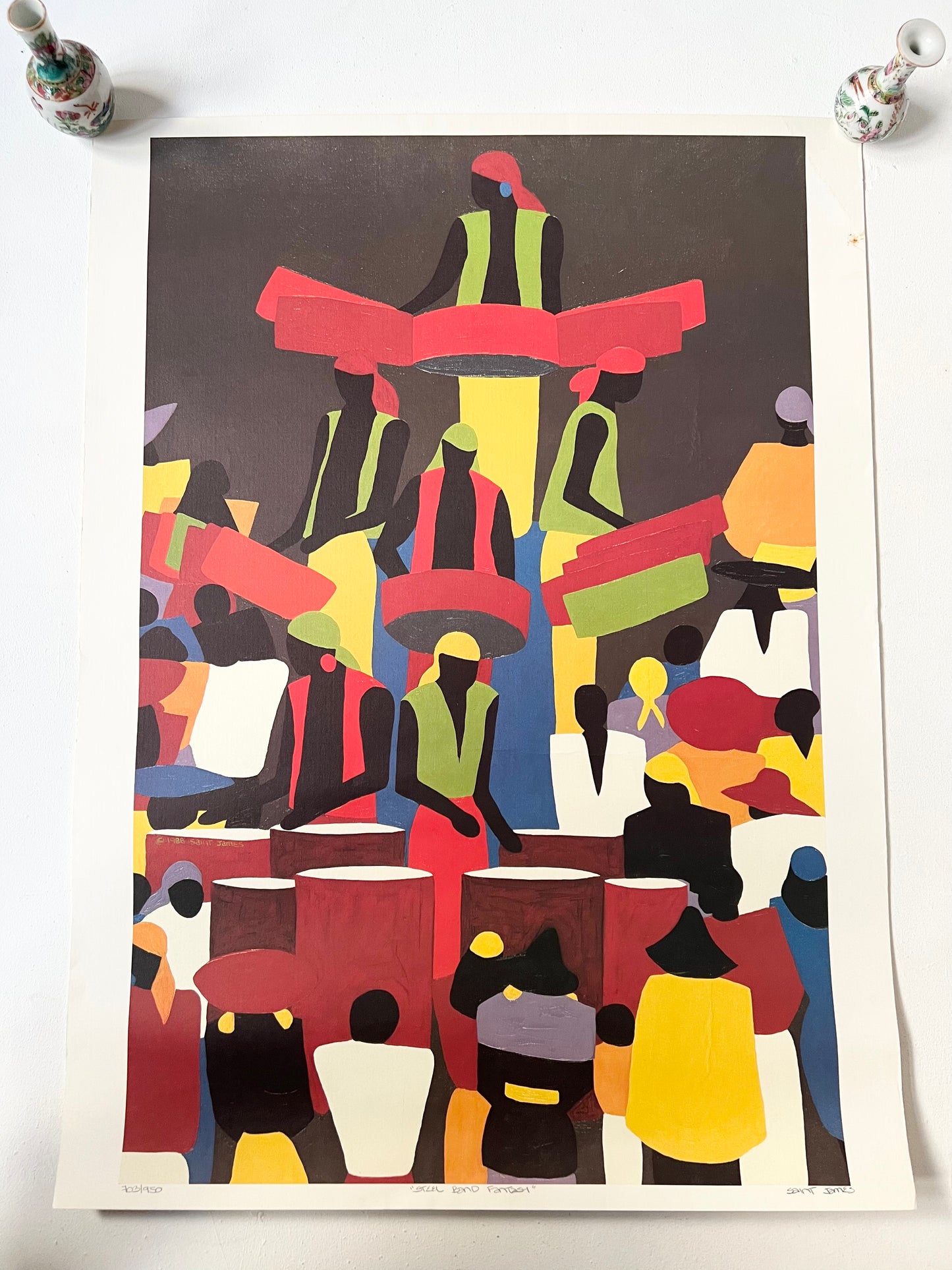 Steel Band Fantasy Serigraph by Synthia Saint James