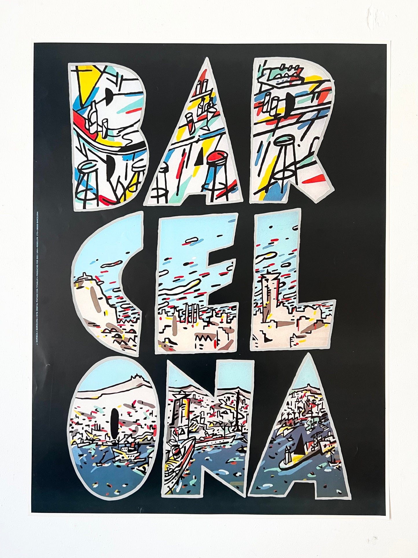 Vintage Original Poster 'BARCELONA' by Javier Mariscal