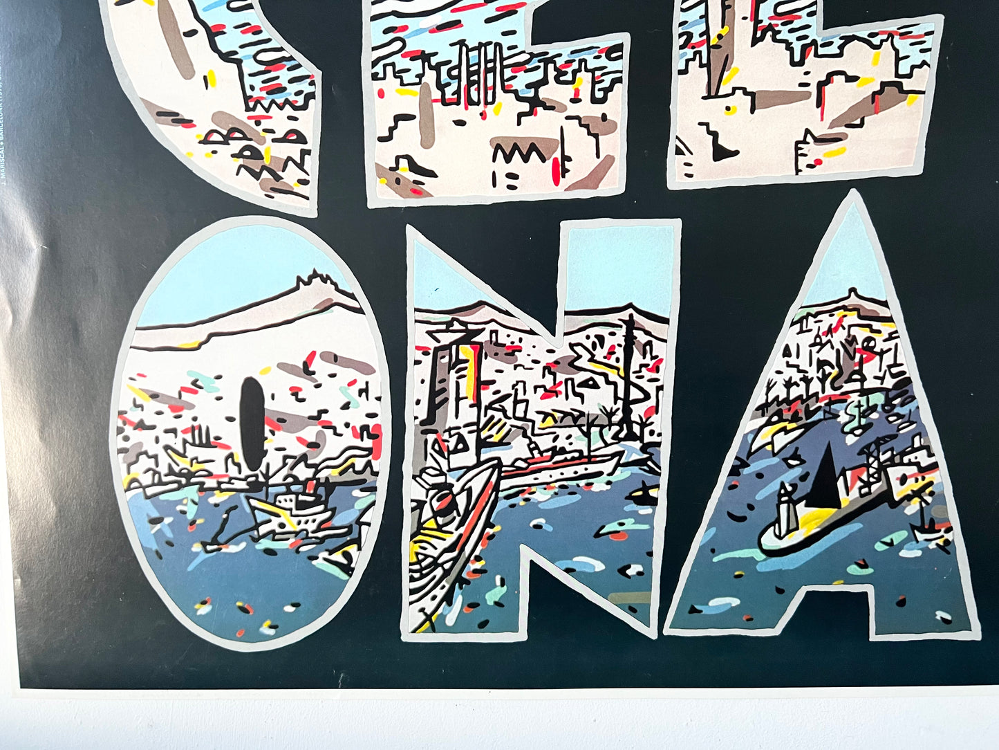 Vintage Original Poster 'BARCELONA' by Javier Mariscal