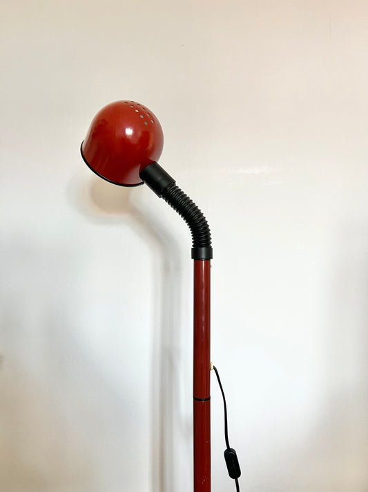 Postmodern Red & Black Floor Lamp by Alda
