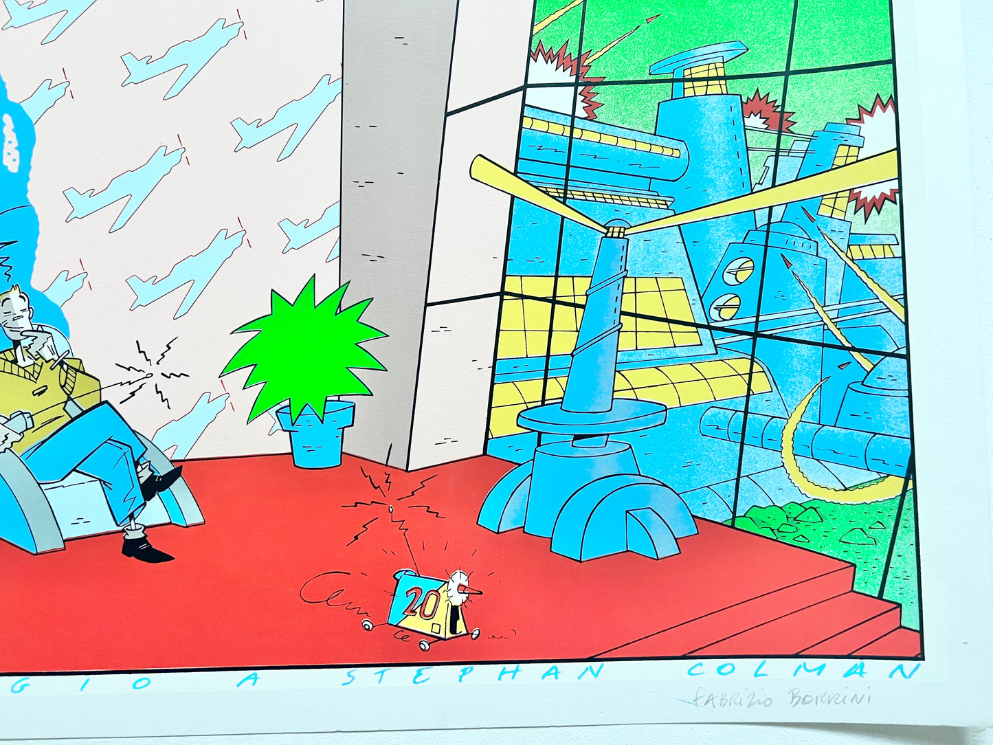 Postmodern Serigraph 'Homage a Stephan Colman' by Fabrizo Borrini