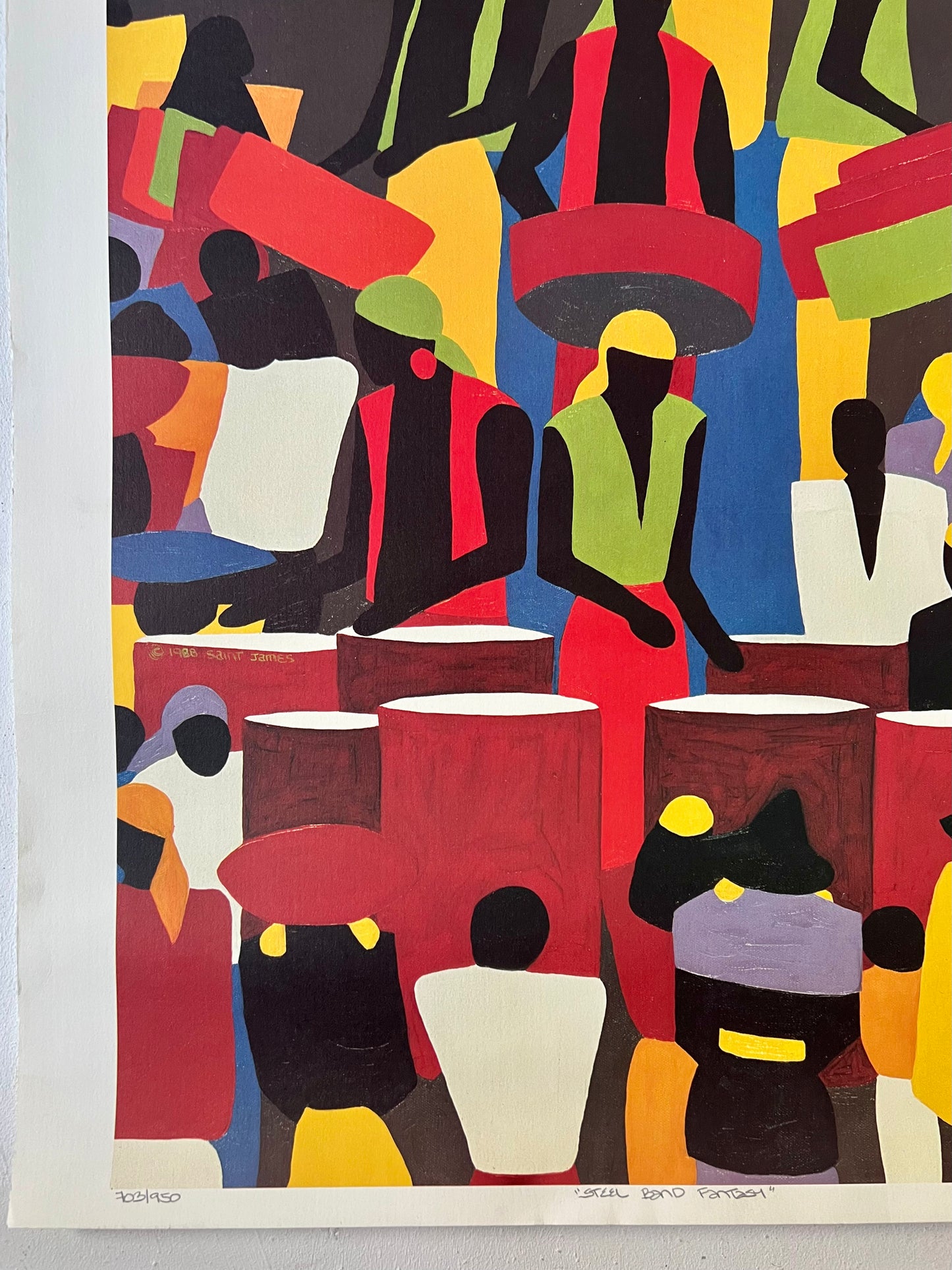 Steel Band Fantasy Serigraph by Synthia Saint James