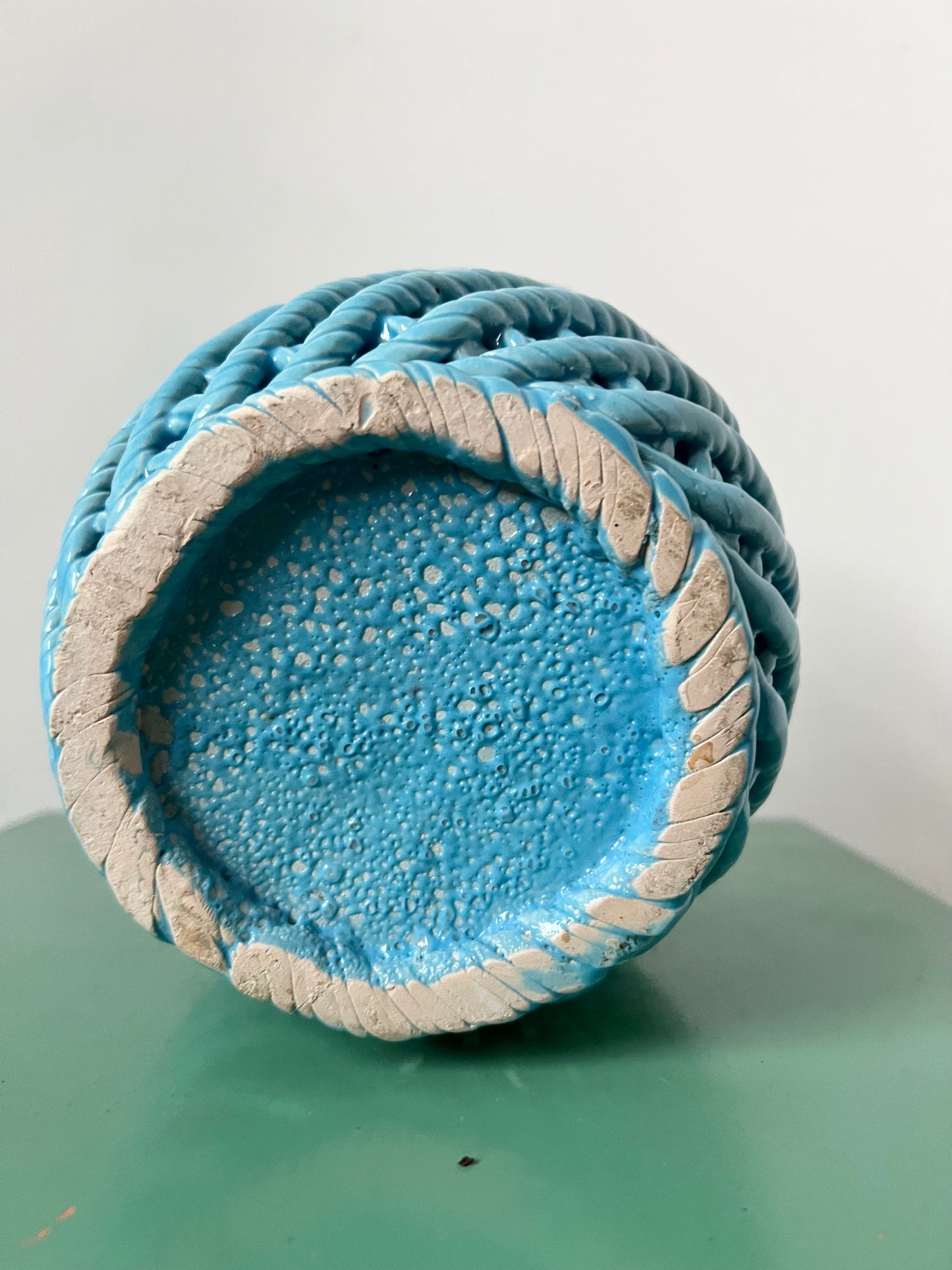 Vintage Ceramic Rope Planter