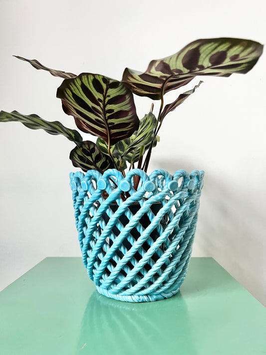 Vintage Ceramic Rope Planter