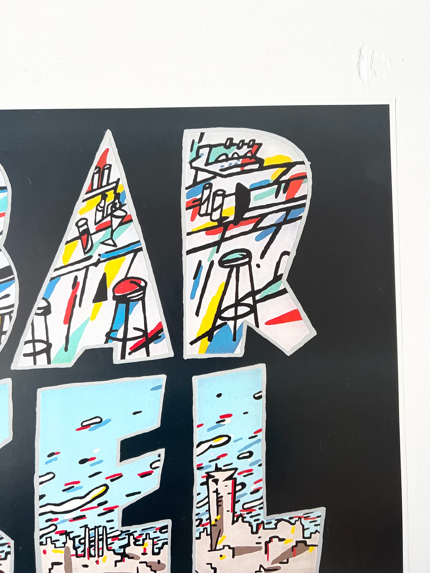Vintage Original Poster 'BARCELONA' by Javier Mariscal