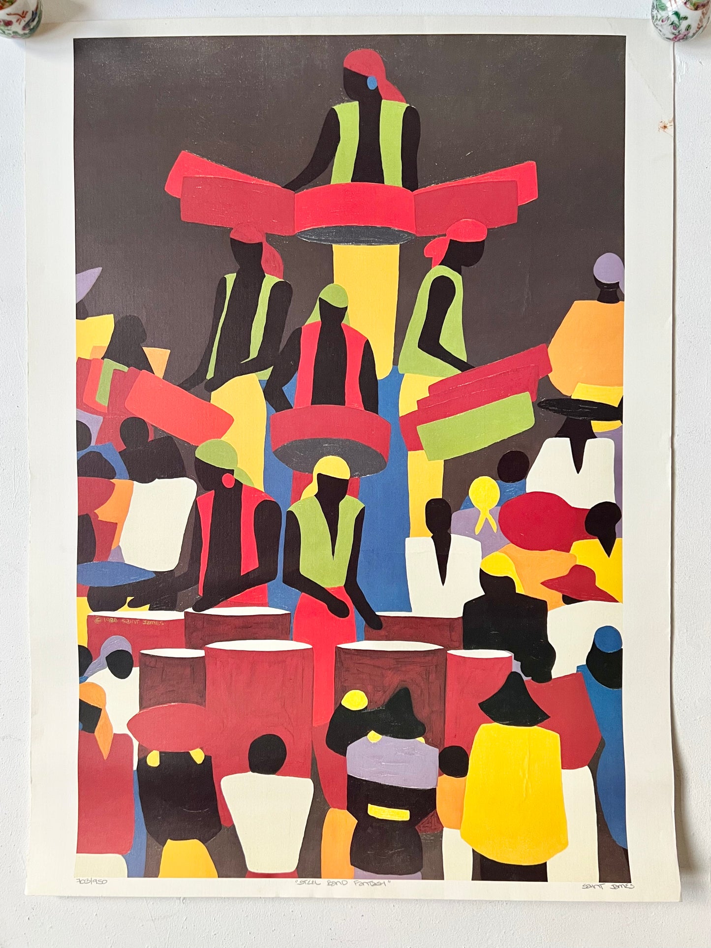 Steel Band Fantasy Serigraph by Synthia Saint James