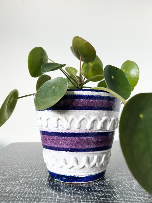 Mid Century Vintage Patterned Plant pot