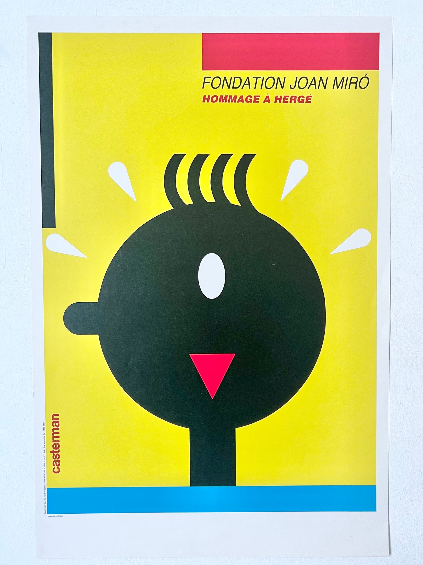 Tin Tin, Foundation Joan Miro, Hommage A Herge Rare Art Poster