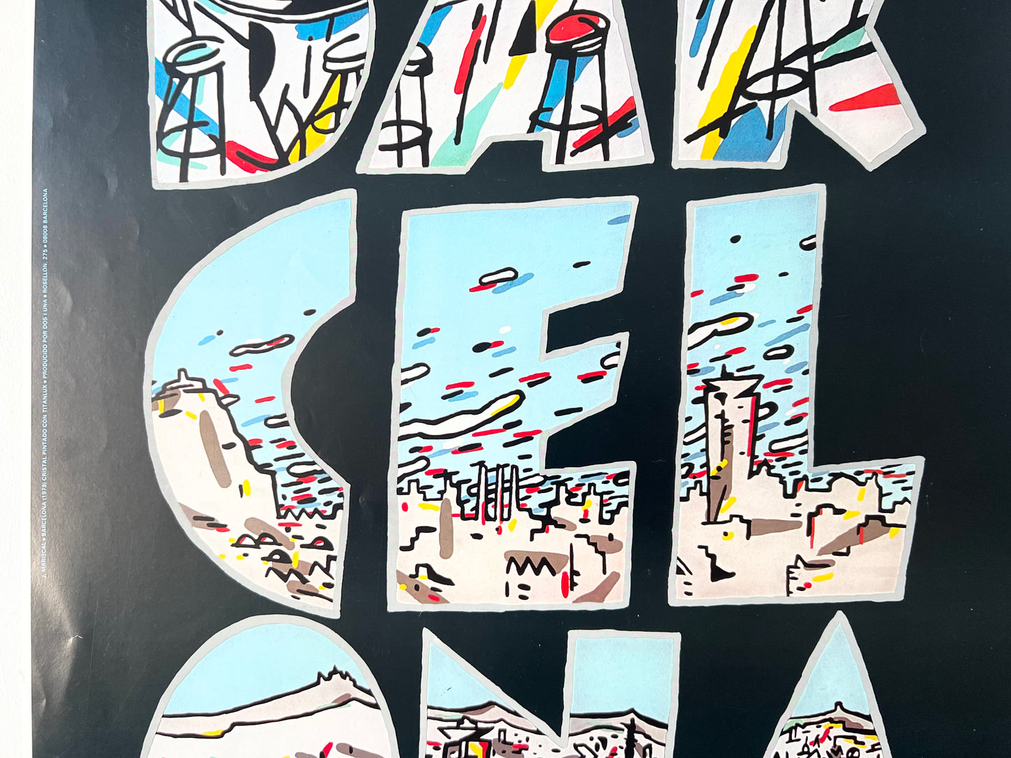 Vintage Original Poster 'BARCELONA' by Javier Mariscal